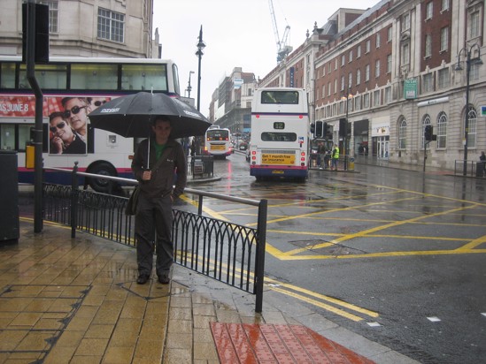 A photo of Richard Garside in the rain