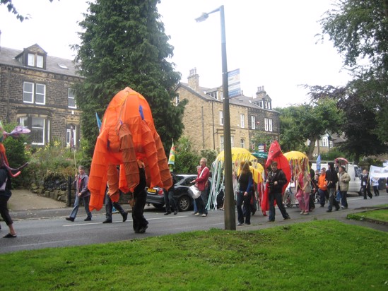 Picture of Pyramid of Arts proudly marching through the streets