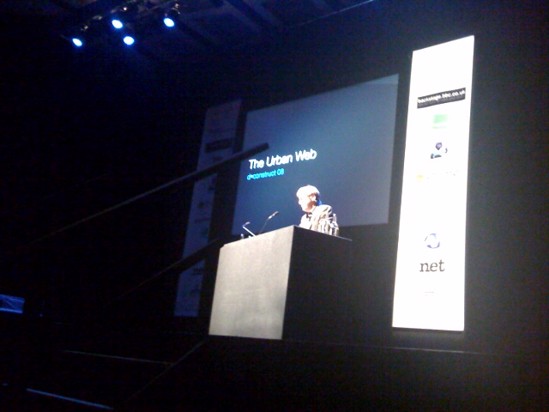 Steven talking at dConstruct