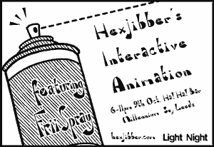 Hexjibber-FriiSpray flyer for Light Night