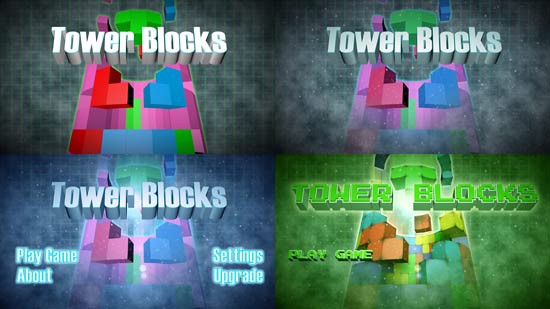 Tower Blocks Splash Screen designs