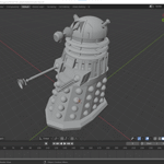 Dalek drawn in Blender